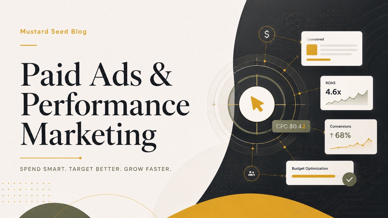 Illustration representing paid ads and performance marketing