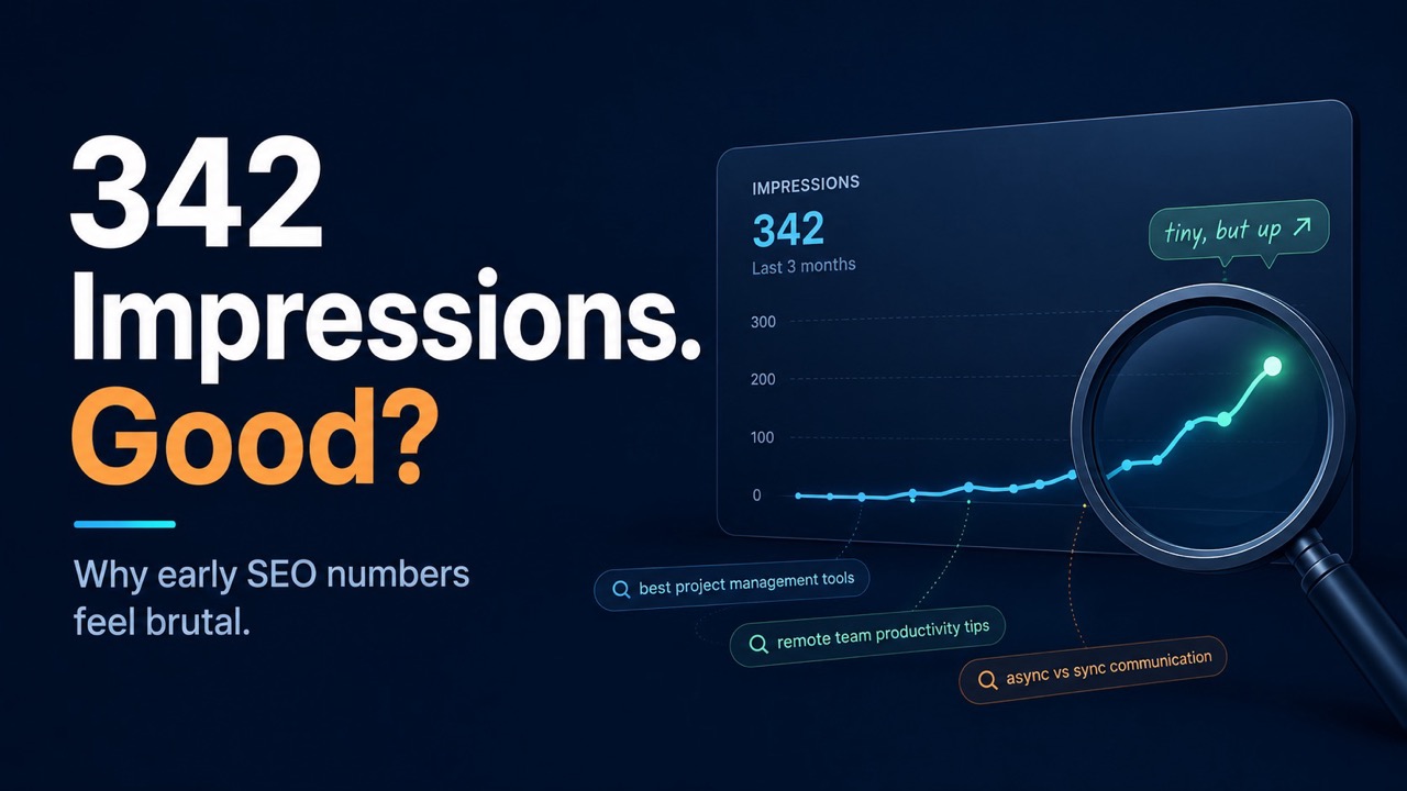 A Reddit Discussion About 342 Google Impressions in Three Months Exposed How Brutal Early SEO Can Feel